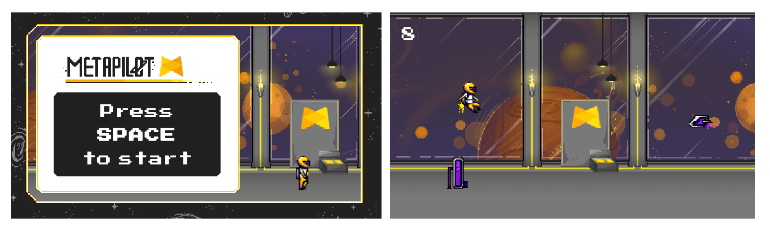 Ein Corporate Minigame im Design der Metapilots