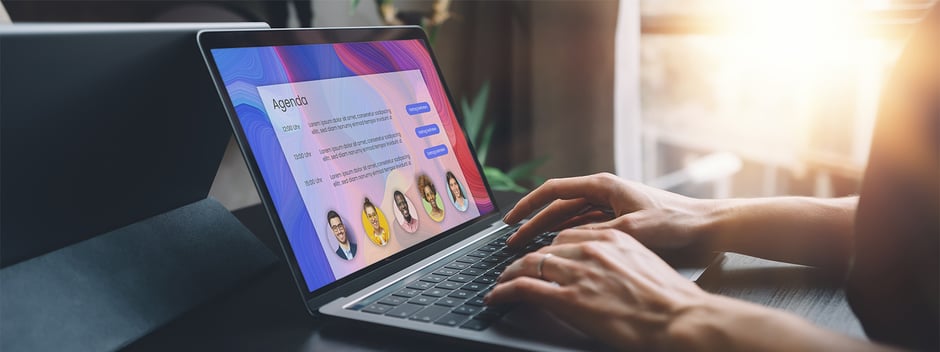 Persönliche Agenda bei einem virtuellen Event