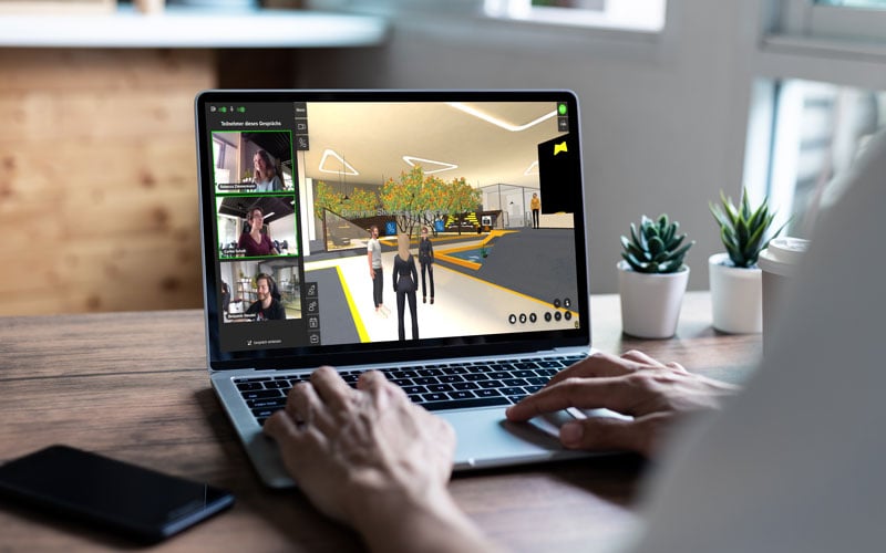 Arbeiten und kommunizieren Metaverse