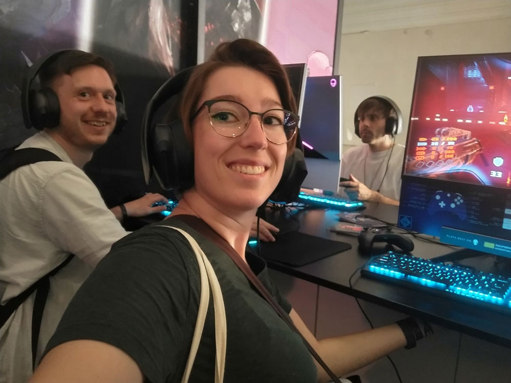 Testen der verschiedenen Spiele auf der Gamescom
