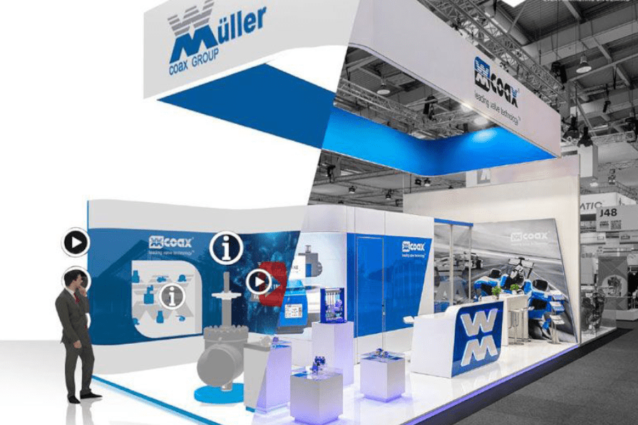 Hybrider Messestand