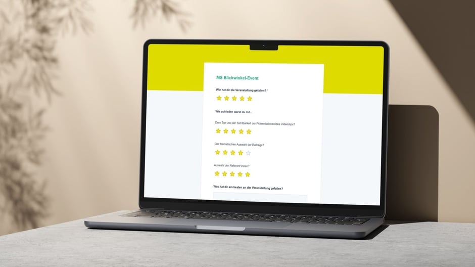 Ideen Engagement bei virtuellen Events Fragebogen
