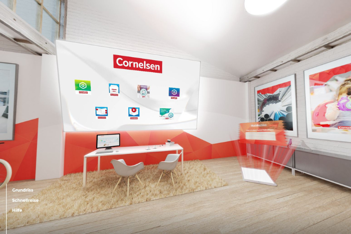 Digital corner with scratch card in the virtual showroom