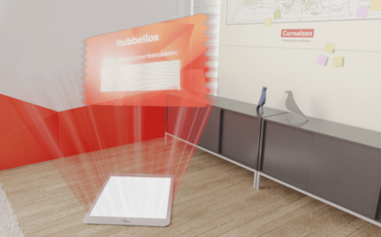 Hologramm eines Rubbelloses für ein Gewinnspiel