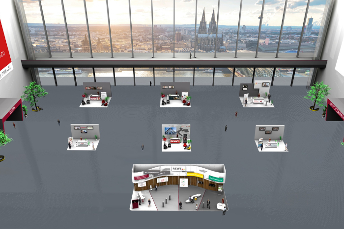 Exhibition hall in the virtual showroom