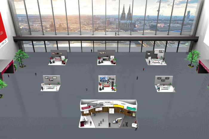 Messehalle im virtuellen Showroom