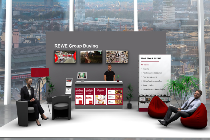 Virtual exhibition stand in the showroom
