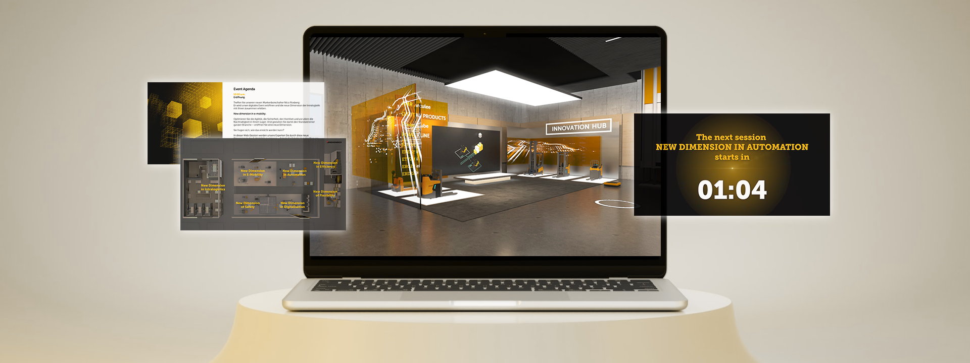 Virtual showroom with panoramic view